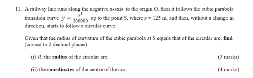 Solved 11. A railway line runs along the negative x-axis to | Chegg.com