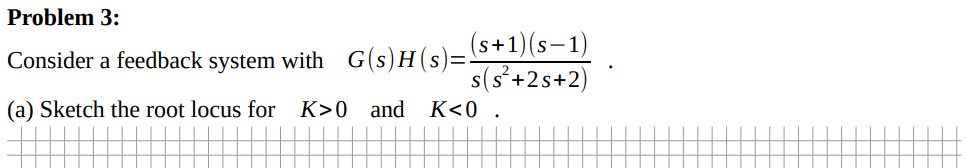 Solved Problem 3: Consider A Feedback System With | Chegg.com