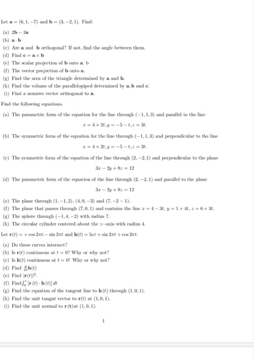 Solved Let A = (6,1.-7) And B =(3,-2, 1). Find: (a) 2b - 3a | Chegg.com