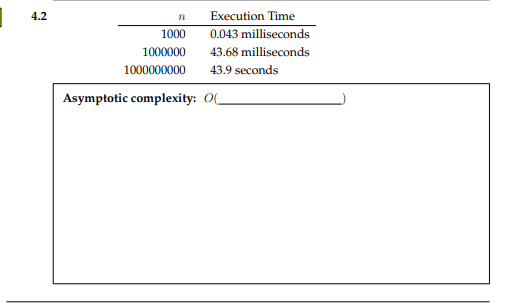 Solved Timing Code The following run times were obtained | Chegg.com
