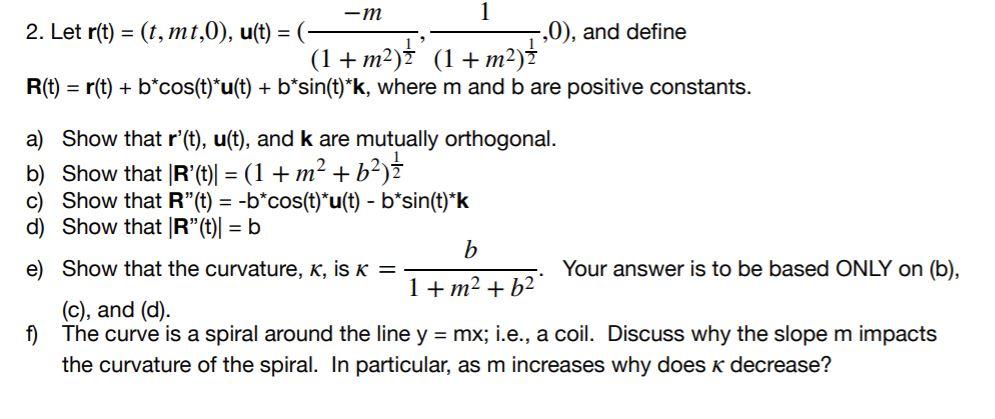 Solved M 1 2 Let R T T Mt 0 U T 0 And D Chegg Com