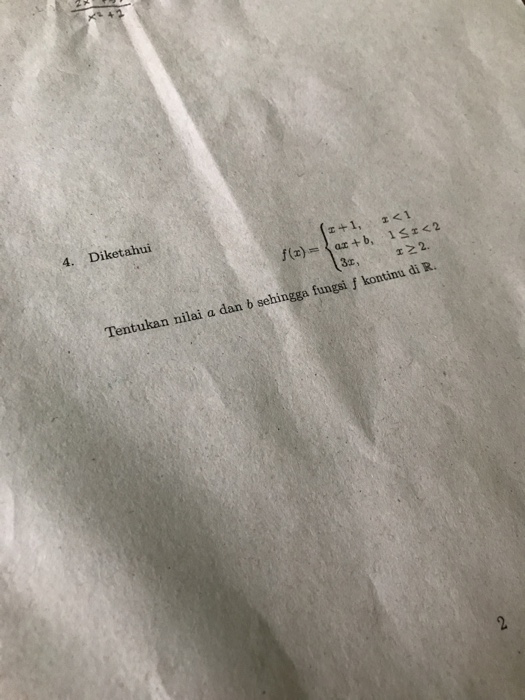 Solved 4. Diketahui 3c Tentukan Nilai A Dan B Sehingga | Chegg.com