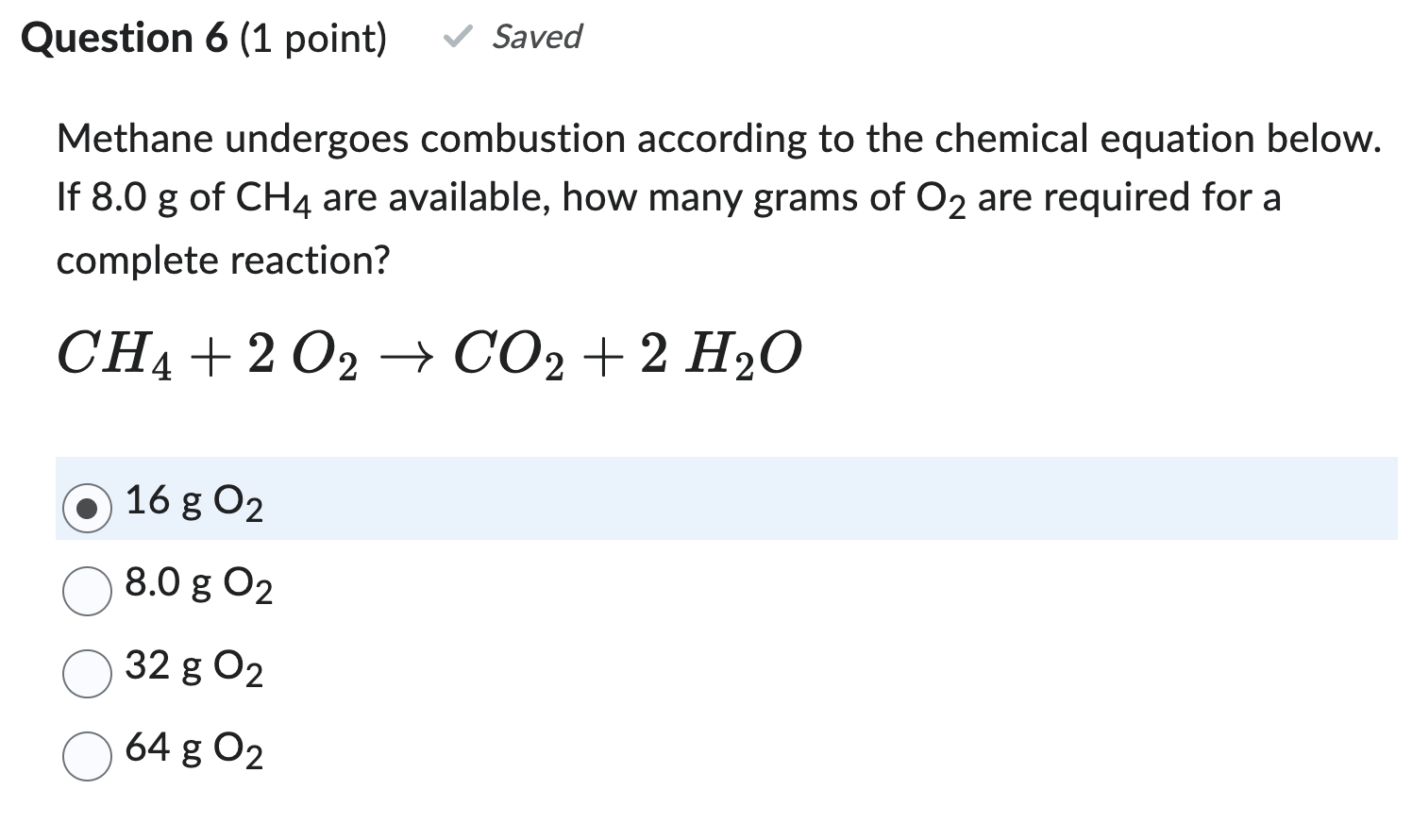 Solved Methane undergoes combustion according to the | Chegg.com