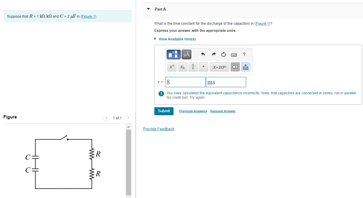 Solved Suppose That R1kΩkΩ And C2μf In Figure 1 What Is 4420