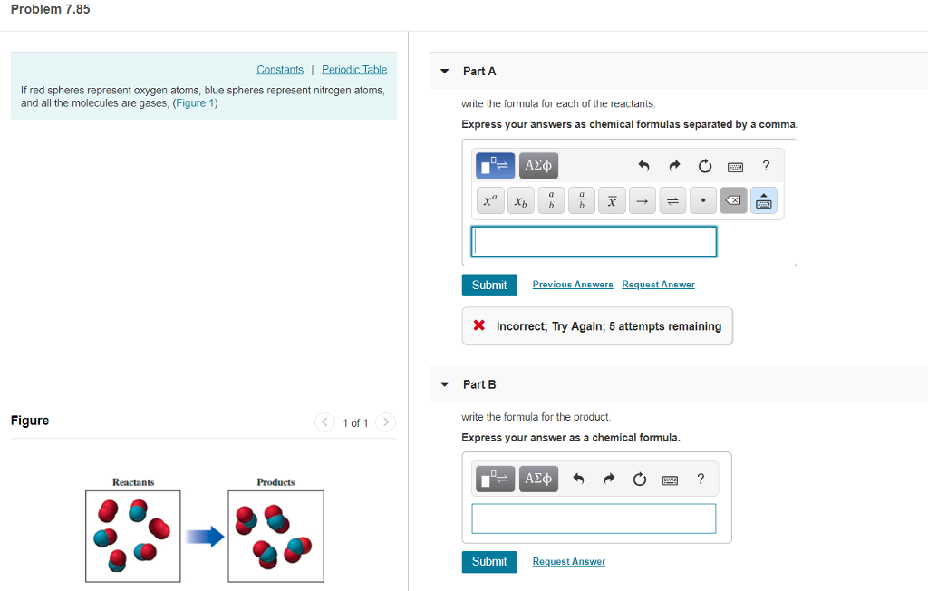 Solved Problem 7.85 Constants Periodic Table Part A If red