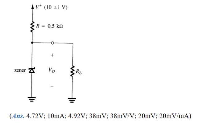 Solved Zener Diode In The Circuit Shown Below Is Designed To | Chegg.com