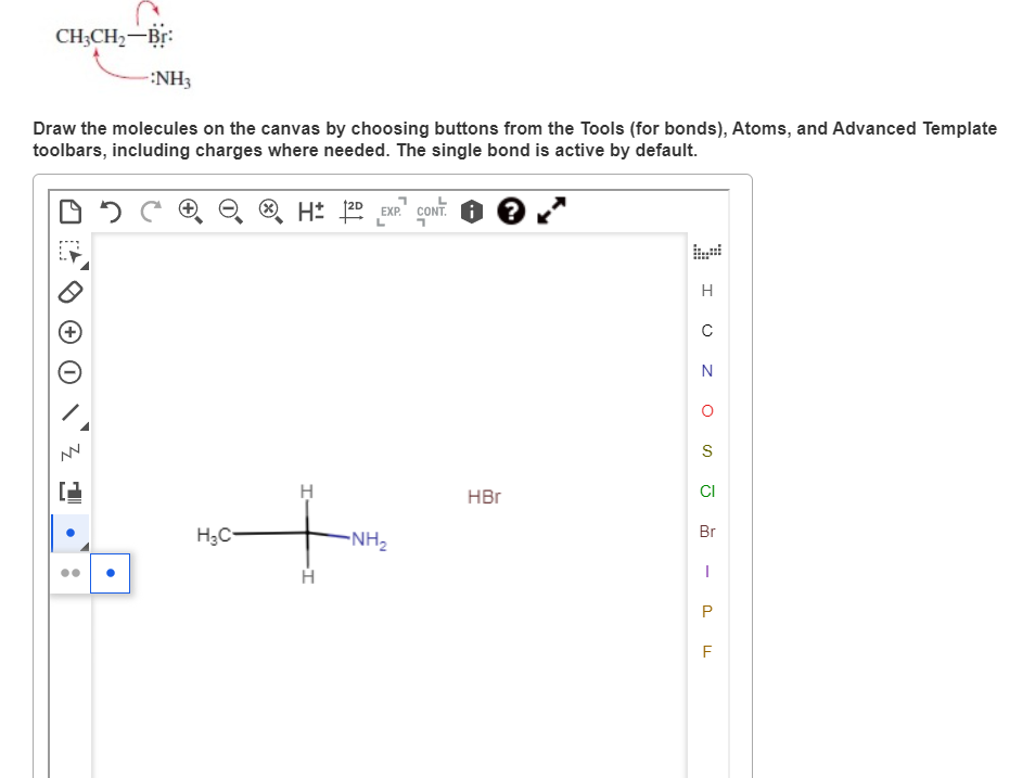 Solved Draw the molecules on the canvas by choosing buttons | Chegg.com