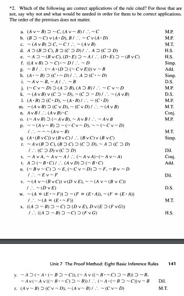 Solved *2. Which of the following are correct applications | Chegg.com