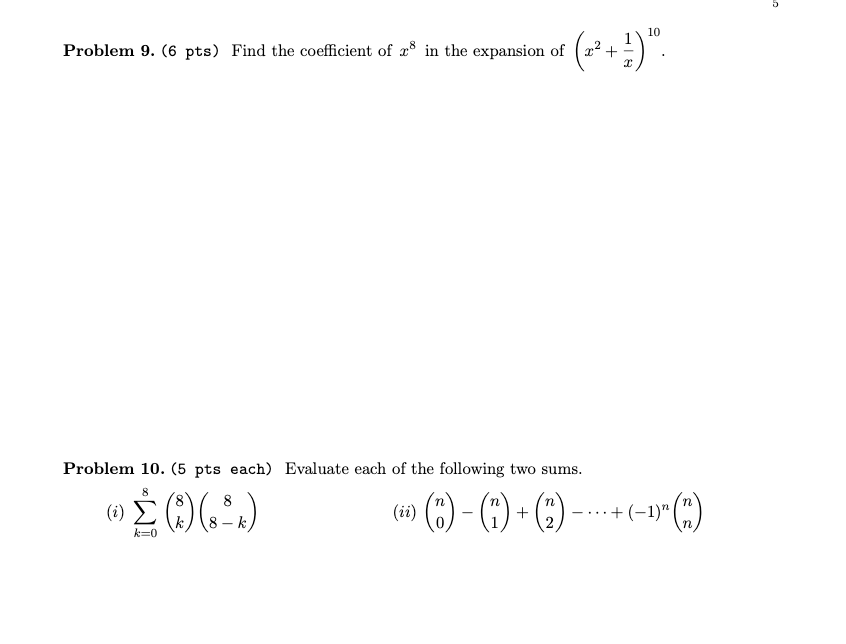 solved-problem-9-6pts-find-the-coefficient-of-x8-in-the-chegg
