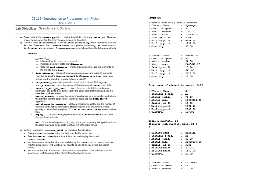 Solved Element.py; # -*- coding: utf-8 -*- """ Created on | Chegg.com
