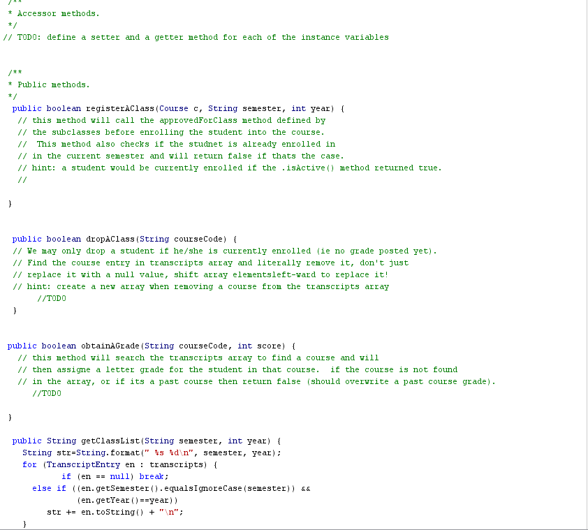 PLEASE FOLLOW THE INSTRUCTIONS AND COMPLETE THIS JAVA | Chegg.com