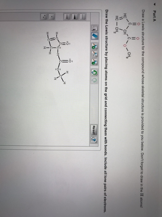 Solved Part A Draw a Lewis structure for the compound whose | Chegg.com