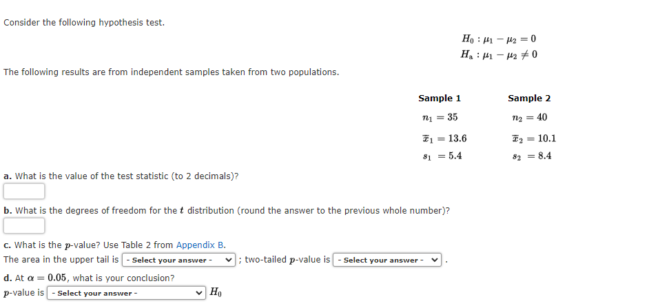 Solved Consider the following hypothesis test. | Chegg.com