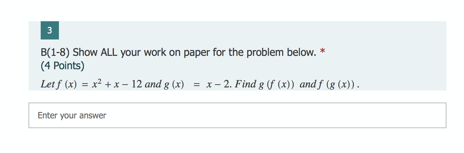 Solved 3 B(1-8) Show ALL your work on paper for the problem | Chegg.com
