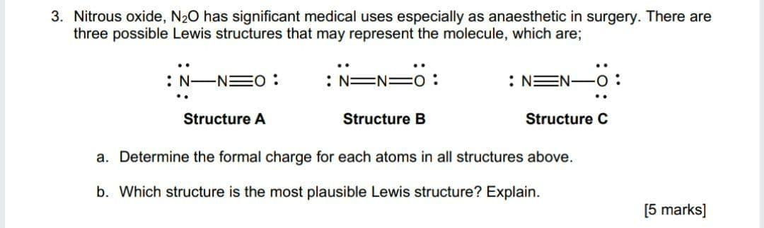 Lewis Dot Structure For N2o