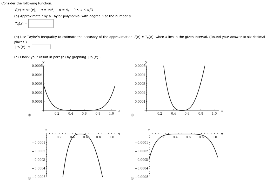 Solved Consider The Following Function Rx Sin X A π 6