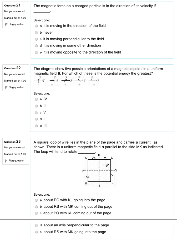 Solved 21 The Magnetic Force On A Charged Particle Is In Chegg Com