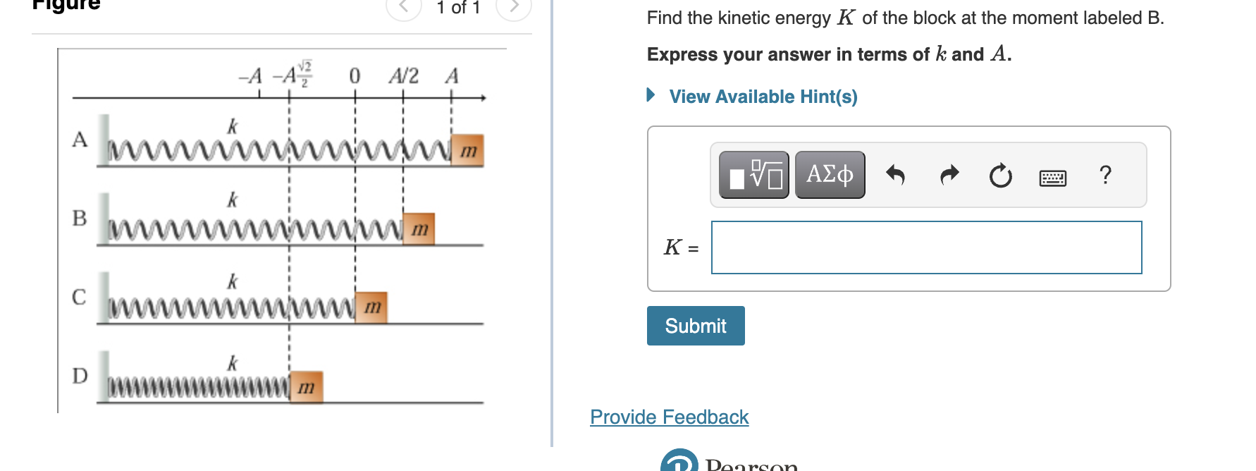 Solved Consider a harmonic oscillator at four different | Chegg.com