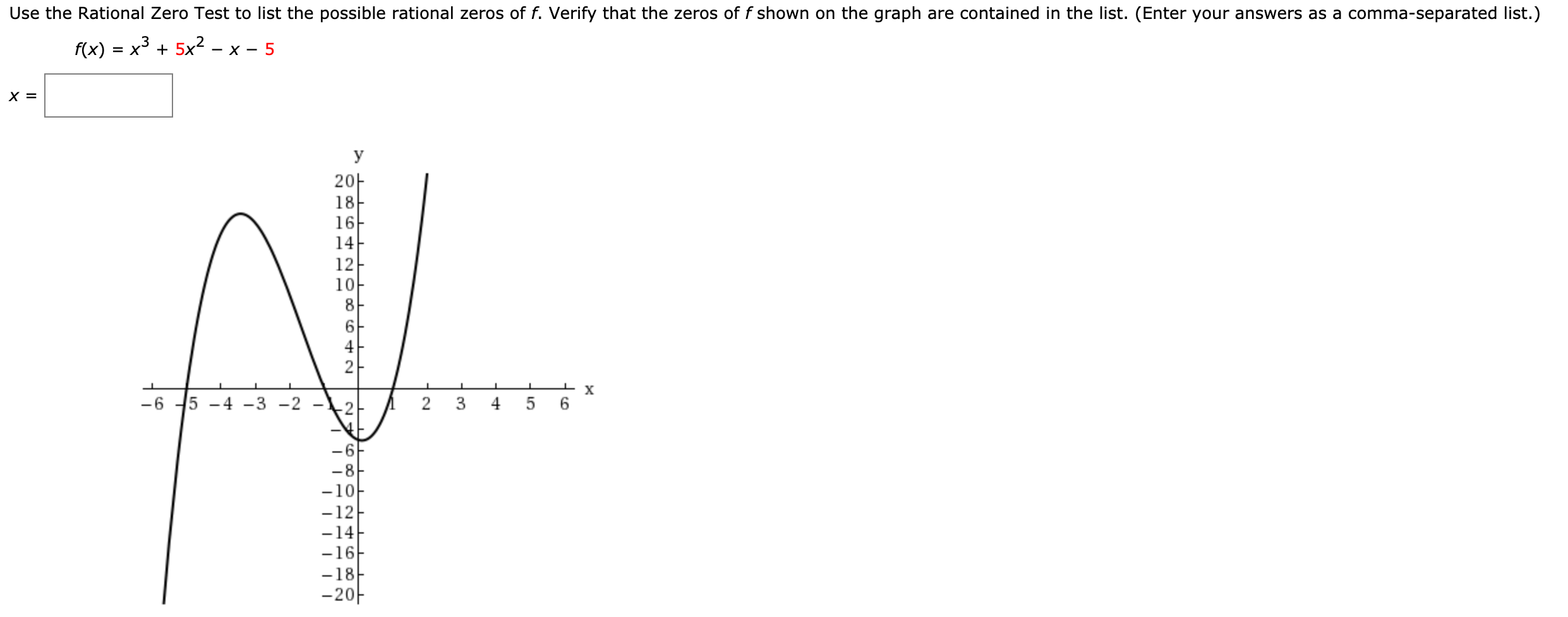 Solved Use the Rational Zero Test to list the possible | Chegg.com