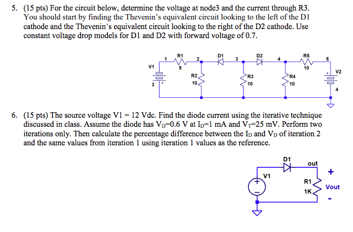Solved (10 pts) Determine the output voltage Vout for the | Chegg.com