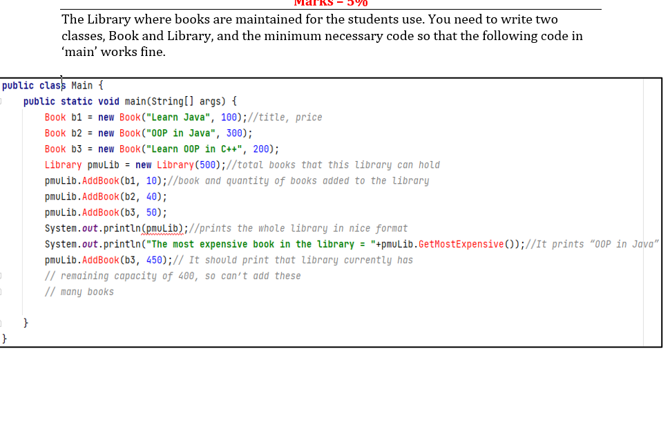 Solved The Library where books are maintained for the | Chegg.com
