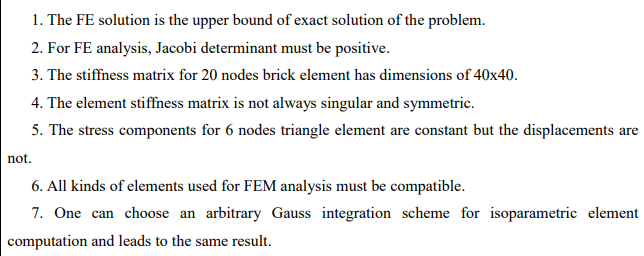 Solved 1. The FE solution is the upper bound of exact | Chegg.com