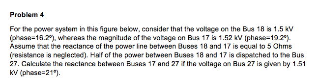 Solved Problem 4 For the power system in this figure below, | Chegg.com