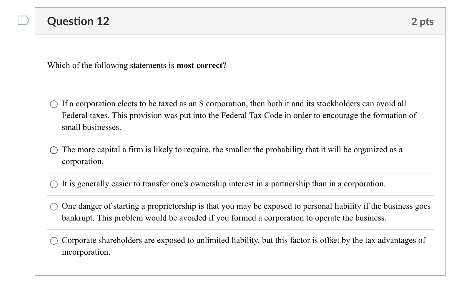 Solved Question 13 2 Pts Which Of The Following Statements | Chegg.com