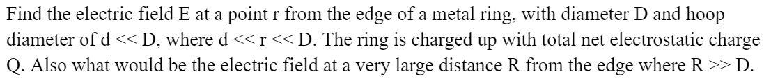 Solved Find the electric field E at a point r from the edge | Chegg.com