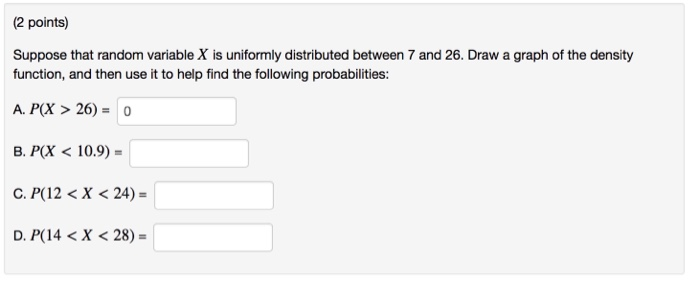 Solved (2 points) Suppose that random variable X is | Chegg.com