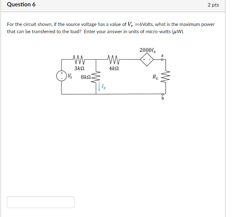 Solved For the circuit shown, if the source voltage has a | Chegg.com