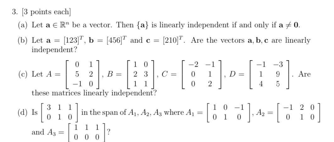 Solved The question 3 part (a) and (b) have typos in the | Chegg.com