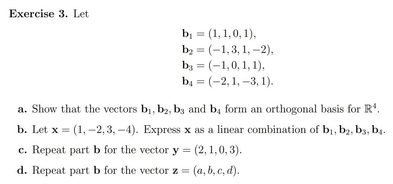 Solved Exercise 3. Let | Chegg.com