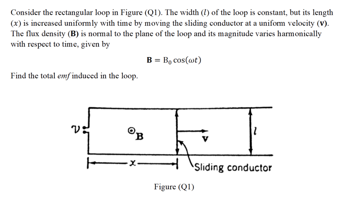 Solved Consider the rectangular loop in Figure (Q1). The | Chegg.com
