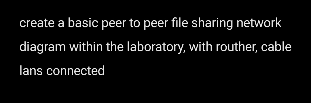 Solved create a basic peer to peer file sharing network | Chegg.com