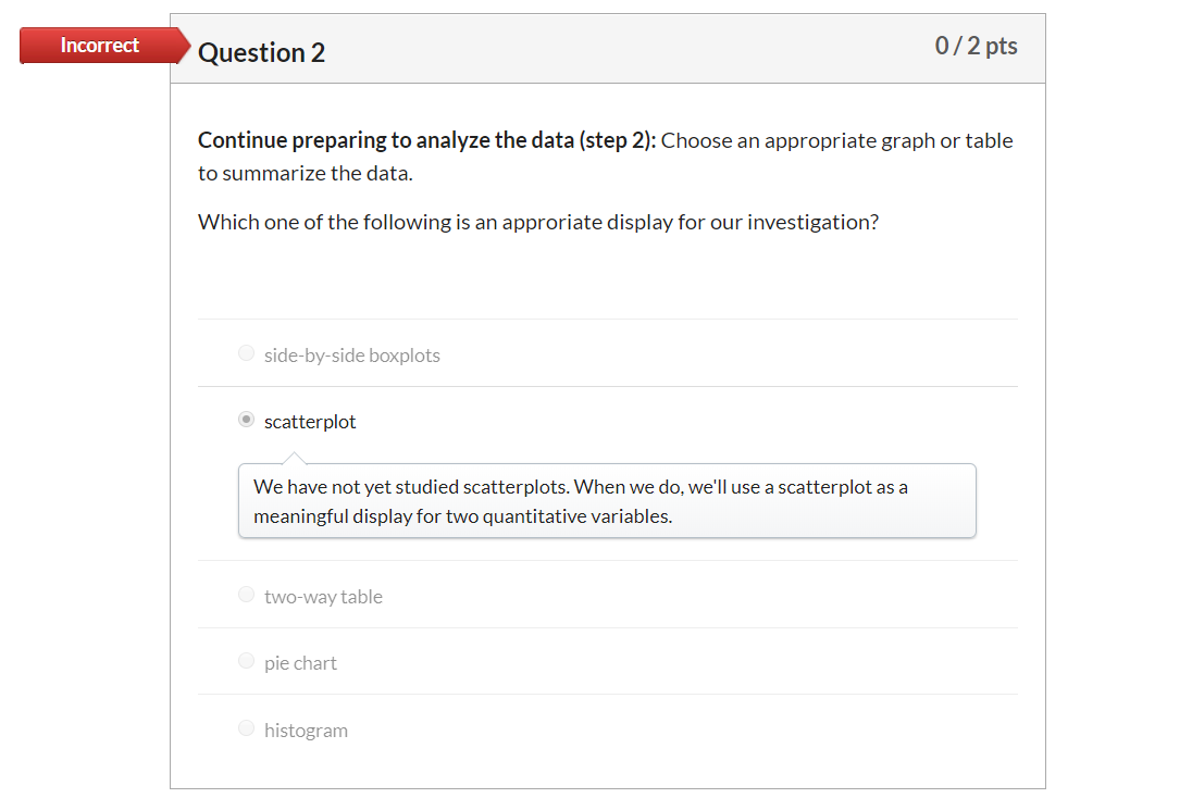 Correct and Incorrect questions. Continue Hints choose прохождение. Choose the best Tool of summarizing your data.. Draw an appropriate graphic to represent the data in Table 5.