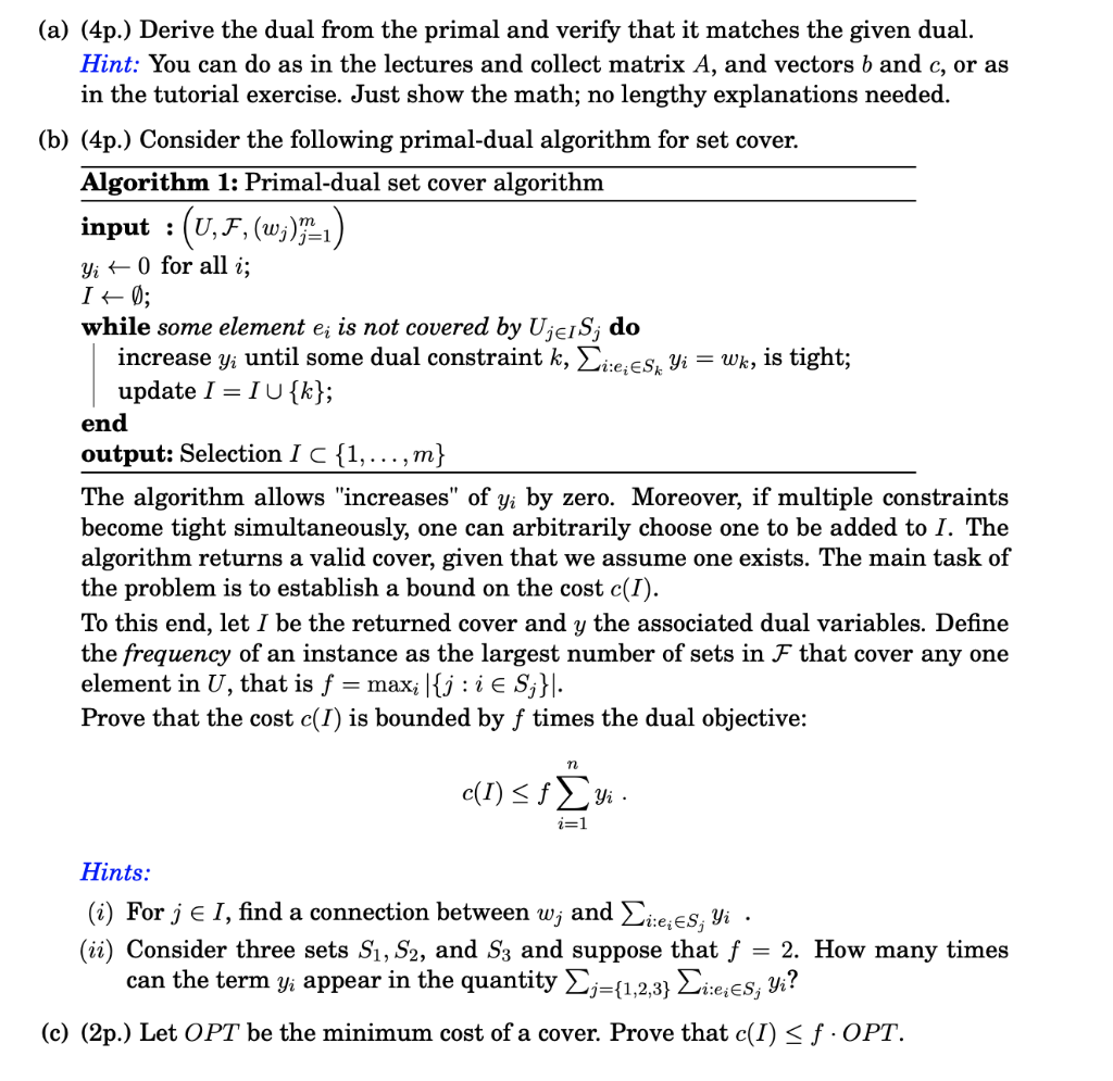 Solved This problem set revisits the set cover problem. You