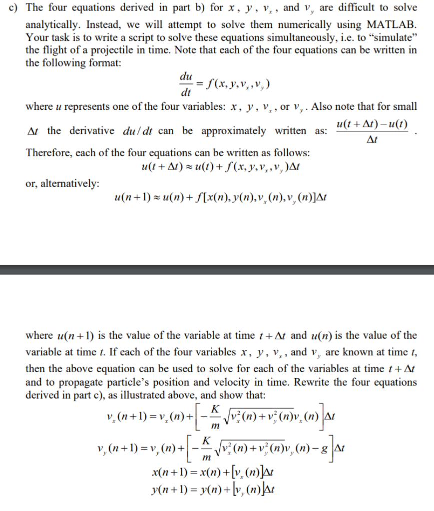 Problem 5 In Our Analysis Of Projectile Motion We Chegg Com