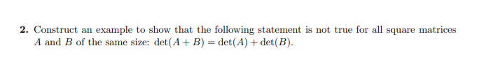 Solved 2. Construct an example to show that the following | Chegg.com