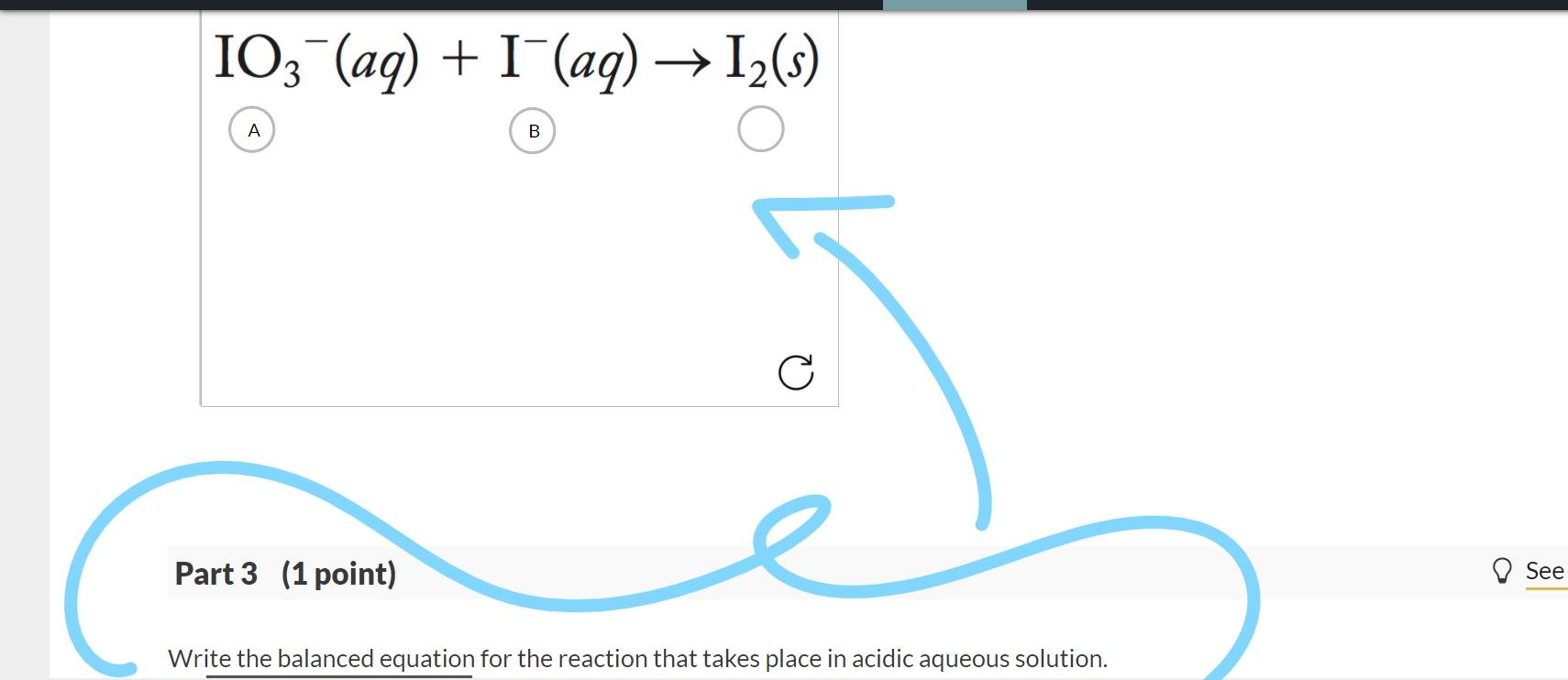 Solved IO24- (aq) + I (aq) → 24(s) A B c S Part 24 (24 point