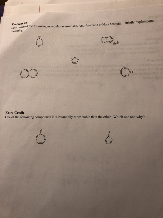 Solved Problem 2 Label each of the following molecules as | Chegg.com
