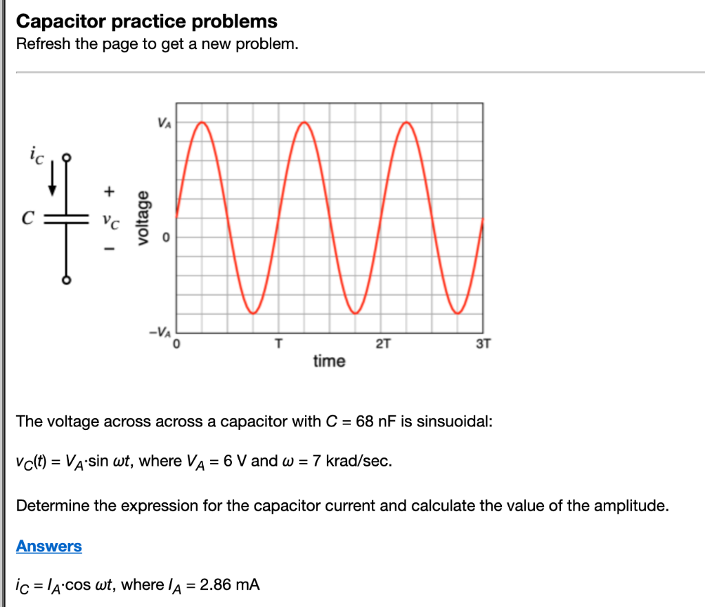 Solved Capacitor practice problems Refresh the page to get a | Chegg.com