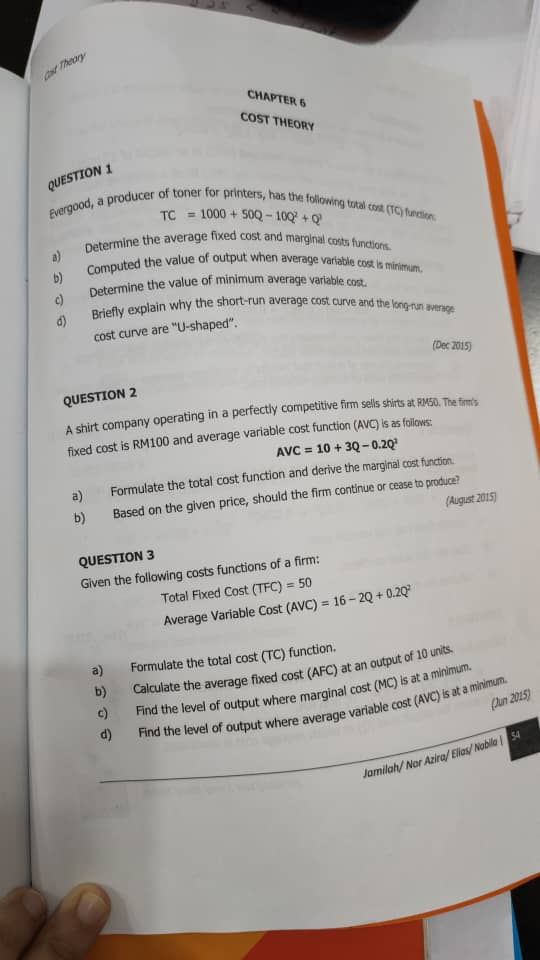 why marginal cost curve is u shaped