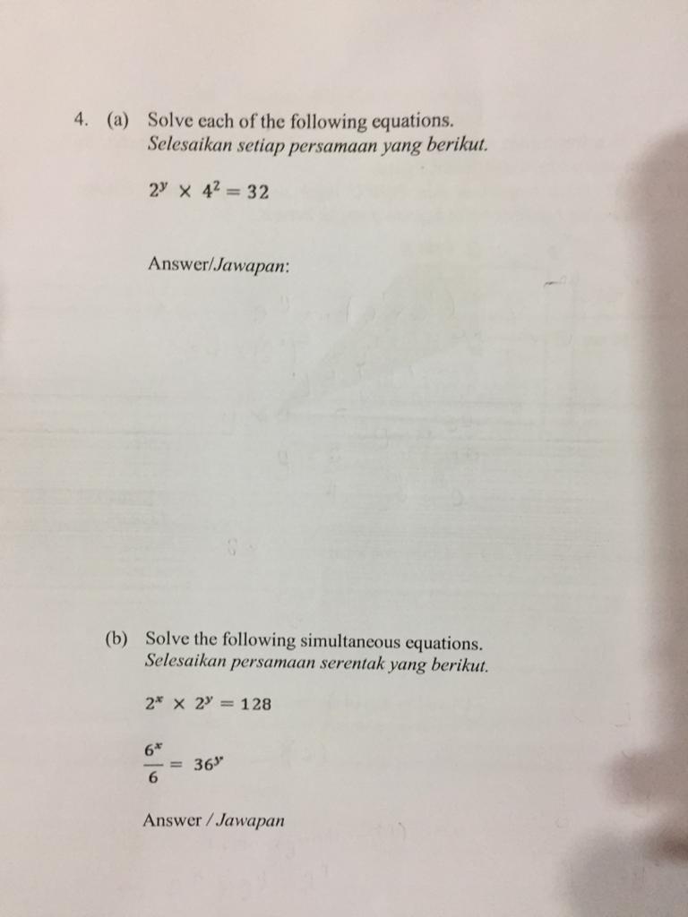 Solved 4. (a) Solve Each Of The Following Equations. | Chegg.com