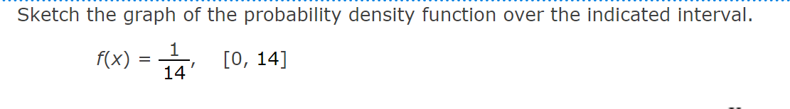Solved Sketch the graph of the probability density function | Chegg.com