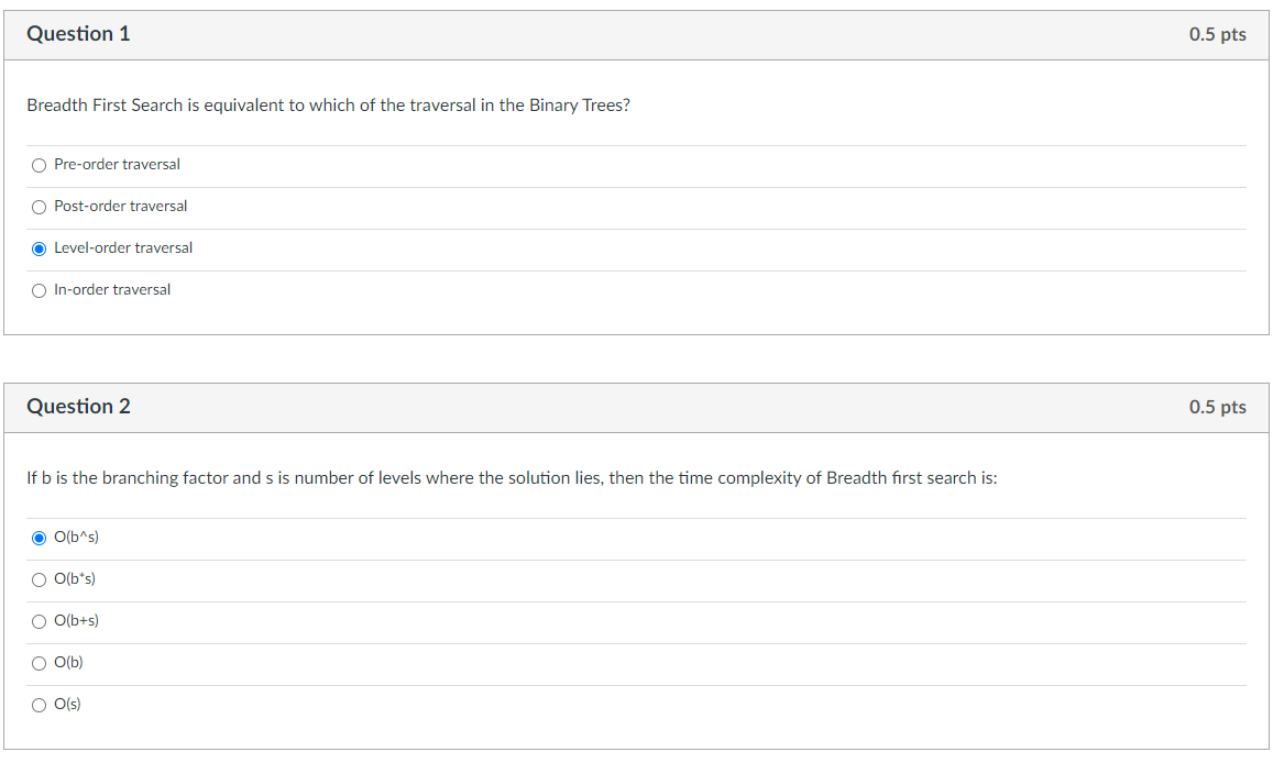 Solved Question 1Breadth First Search is equivalent to which | Chegg.com