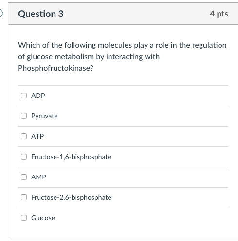 Solved Question 3 4 pts Which of the following molecules | Chegg.com