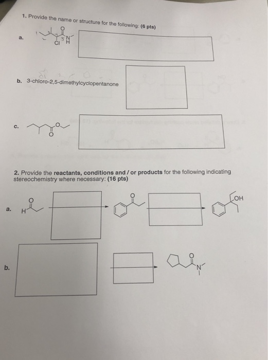 Solved Provide the name of the structure for the following . | Chegg.com