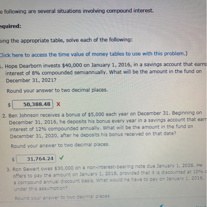 Solved e following are several situations involving compound | Chegg.com