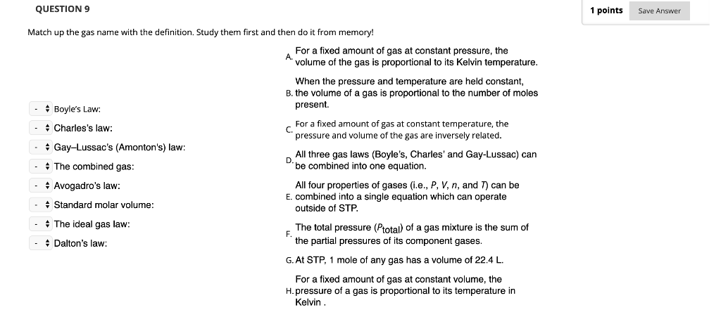 Gas Properties Definitions